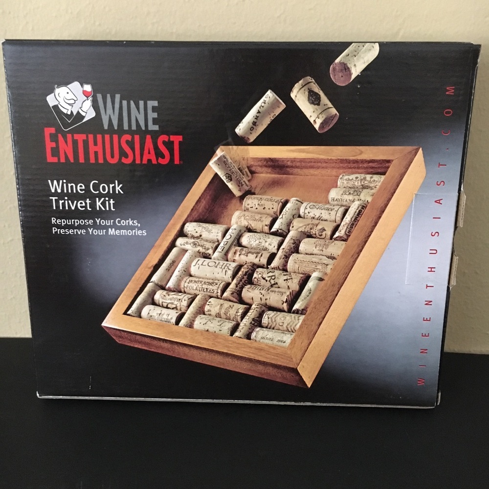 WINE ENTHUSIAST Cork Trivet Kit-New in Package